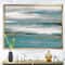 Designart - Glam Teal Watercolor II - Modern & Contemporary Canvas in Gold Frame